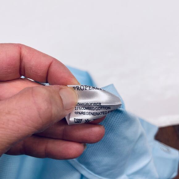 NWT Properly Tied YS (8) Performance Fishing Shirt in Aqua - Picture 5 of 5